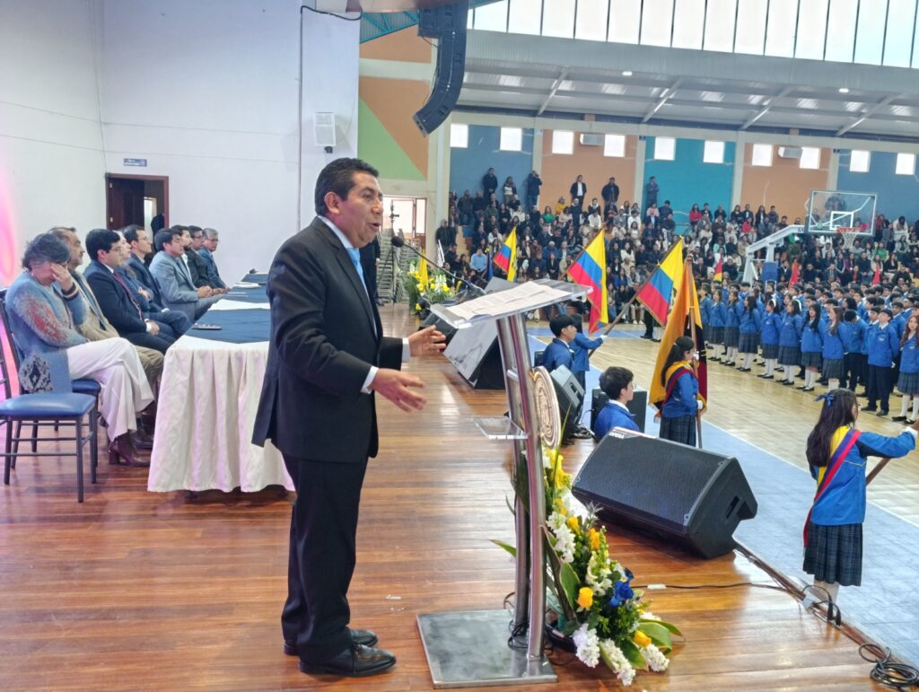 Capta la intervención del Padre Ángel Lazo, Director de la Comunidad Salesiana de Yanuncay